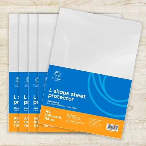 L típusú genotherm A4 Bluering 115 mikron felül-oldalt nyitott irattasak 100 db