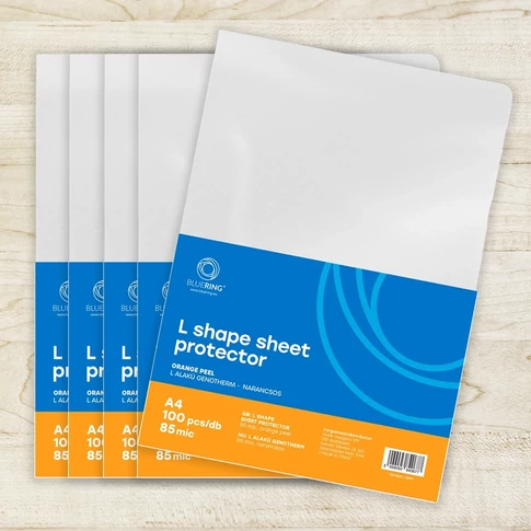 Narancsos Genotherm L A4 iratvédő tasak 85 micron vastagságban – 100 db-os Bluering csomag