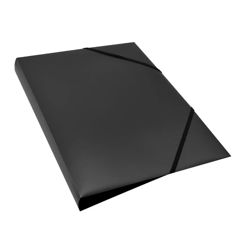 Bluering A4 gumis mappa fekete színben, 15 mm megerősített gerinccel, iratok gyors lezárásához és rendezéséhez