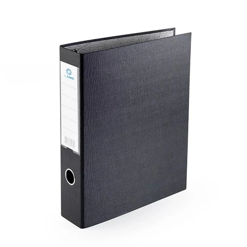 Bluering gyűrűskönyv A4 6,5 cm fekete 4 gyűrűs 45 mm D mechanika cserélhető gerinccímkével