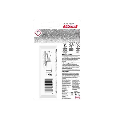 Pillanatragasztó 3x1g Loctite Super Bond Power Gél Mini Trio