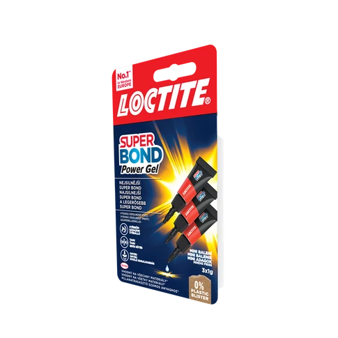 Pillanatragasztó 3x1g Loctite Super Bond Power Gél Mini Trio