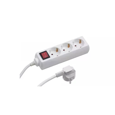 Billenő kapcsolós hármas  elosztó 1,5m kábellel - 16A max. 3500W