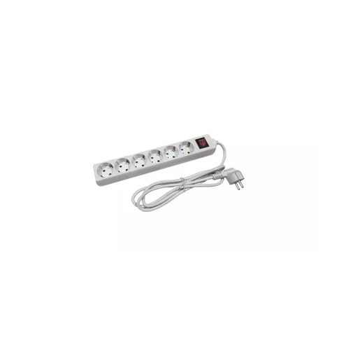 Elosztó hat csatlakozós 1,5m kábellel kapcsolós asztali 16A max. 3500W