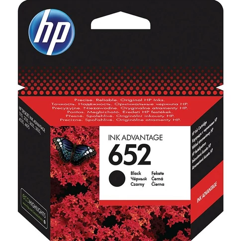 HP 652 (F6V25AE) ORIGINAL fekete tintapatron