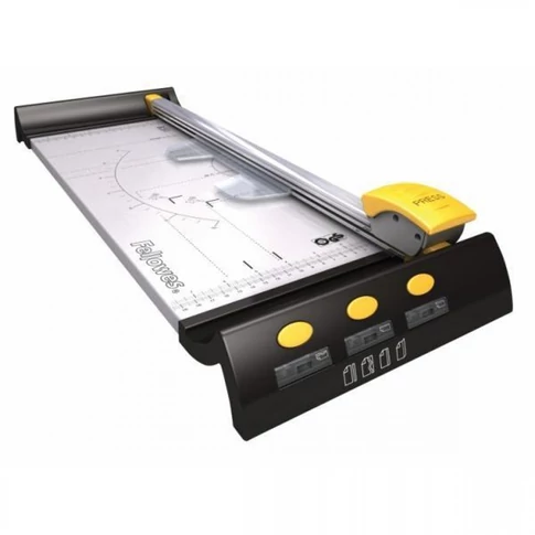 Fellowes Electron A4 görgős körkéses vágógép fém vázzal, LED vezetőfénnyel és cserélhető pengebetétekkel