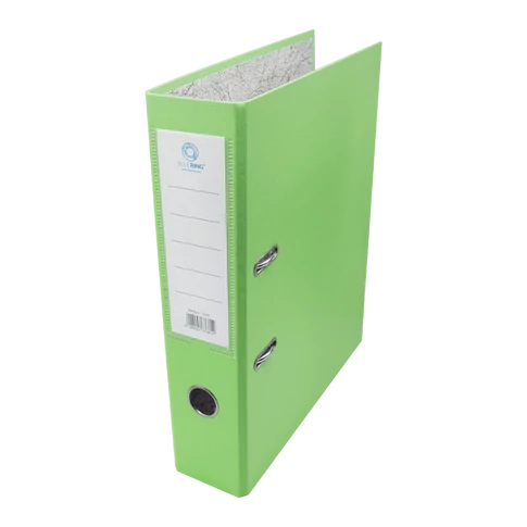 Bluering A4-es iratrendező, 7,5 cm gerincvastagság, almazöld szín – prémium karton, emelőkaros mechanikával