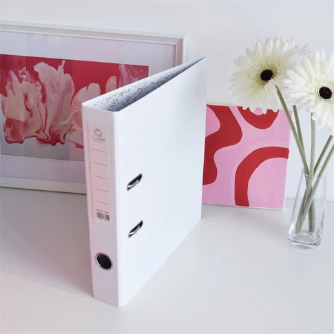 Bluering A4-es iratrendező, 5 cm gerincvastagság, fehér szín – irodai és otthoni iratrendszerezéshez