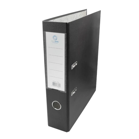 Bluering® fekete A4 iratrendező, 7,5 cm gerinccel, karos mechanikával és kihúzólyukkal