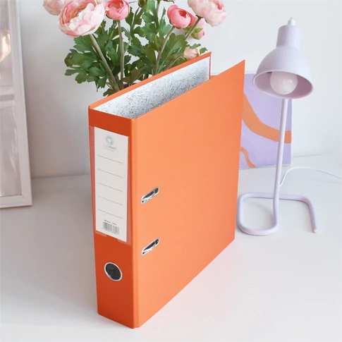 Narancssárga Bluering A4-es iratrendező 7,5 cm gerinccel, irodai dokumentumok lefűzhető tárolására