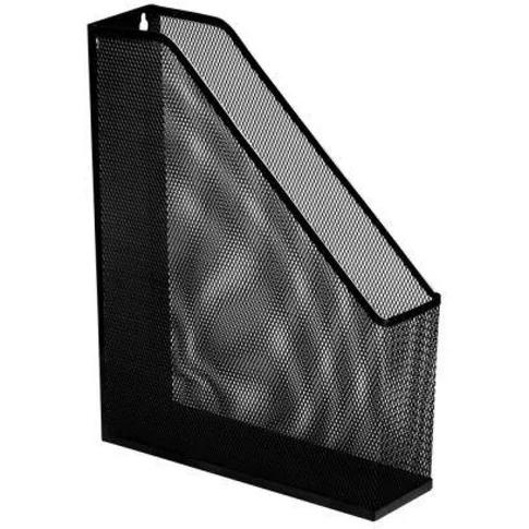 Fémhálós iratpapucs Bluering – fekete iratrendező papucs, polcra és asztalra