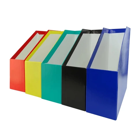 9 cm széles, élénk sárga lakkozott karton iratpapucs – Bluering irodai rendszerező