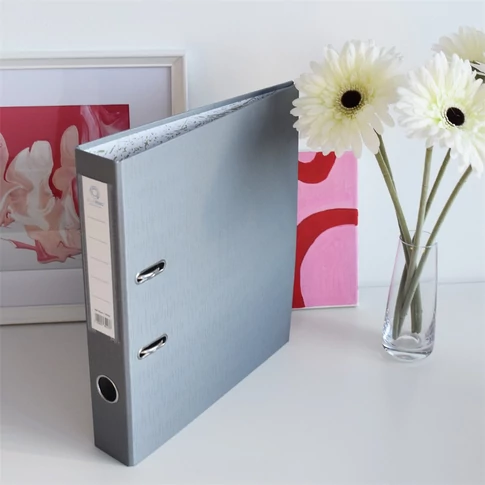 Bluering Smart iratrendező A4, 5 cm – szürke – lapraszerelt dosszié dokumentumok rendszerezéséhez