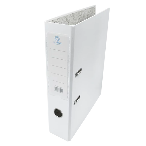 Bluering Smart fehér A4 iratrendező, 7,5 cm gerinccel, lapraszerelt kivitel, cserélhető gerinccímkével és kihúzónyílással