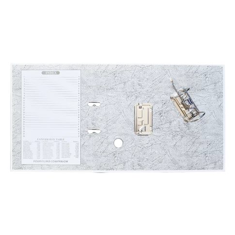 Bluering Smart fehér A4 iratrendező, 7,5 cm gerinccel, lapraszerelt kivitel, cserélhető gerinccímkével és kihúzónyílással