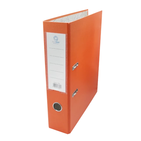 Bluering® Smart narancs emelőkaros iratrendező A4, 7,5 cm – lapra szerelt irodai dosszié gerinccímkével és kihúzólyukkal