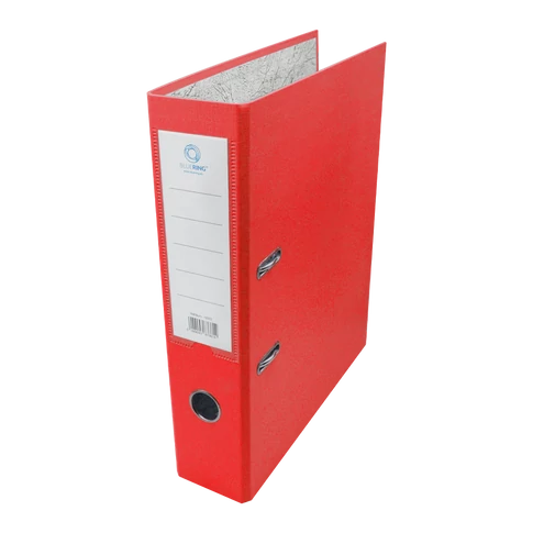 Bluering® Smart piros A4-es lapraszerelt iratrendező, 7,5 cm gerincszélességgel, tartós karton borítással és fém élvédővel, irodai dokumentumokhoz