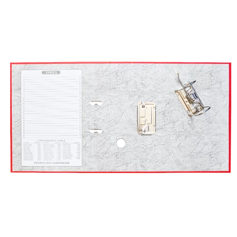 Bluering® Smart piros A4-es lapraszerelt iratrendező, 7,5 cm gerincszélességgel, tartós karton borítással és fém élvédővel, irodai dokumentumokhoz