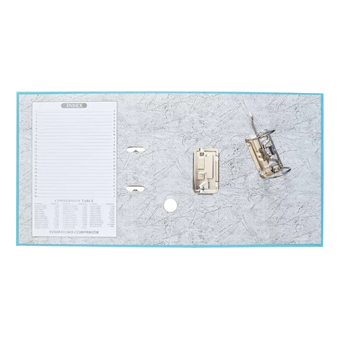 Bluering® Smart türkiz iratrendező A4 méretben, 7,5 cm-es gerinccel – lapraszerelt kivitel, matt borítás, nagy kapacitású dokumentumtárolás irodai és otthoni használatra