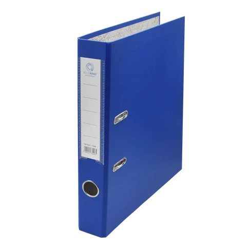 Bluering® Premium kék emelőkaros iratrendező A4, 5 cm – két oldalt PP borítású, lapraszerelt dosszié irodai archiváláshoz