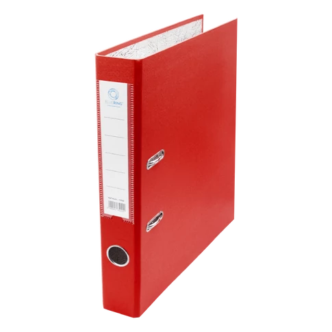 Iratrendező A4, 5cm, két oldalt PP borítás,lapraszerelt, Bluering® Premium piros