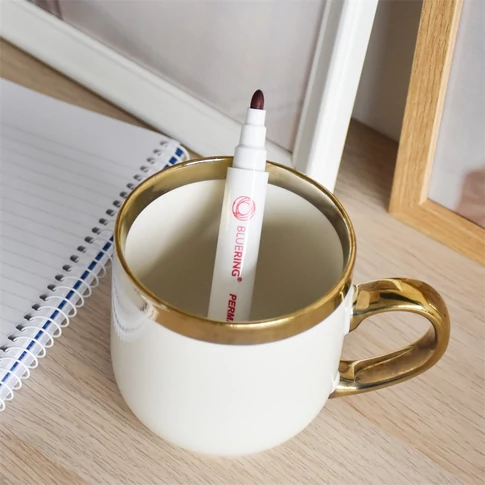 Bluering® piros jelölőfilc 3 mm – alkoholos marker kerek heggyel, erős színű feliratozáshoz