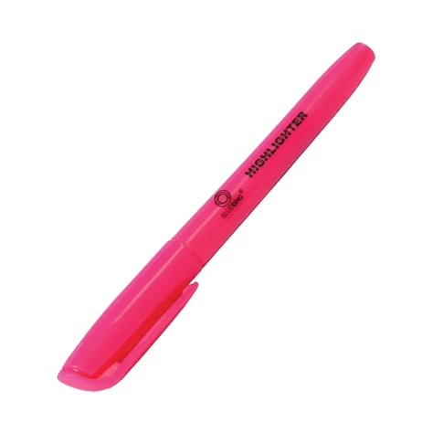 Kerek testű Bluering rózsaszín szövegkiemelő tankönyvek, jegyzetek és dokumentumok látványos kiemelésére