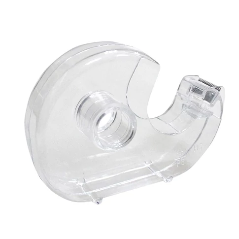 Átlátszó műanyag ragasztószalag adagoló 19×33 mm tekercsekhez – kényelmes asztali használatra