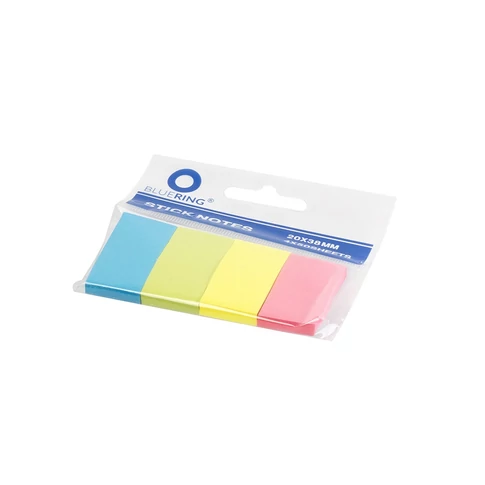 Jelölőcímke 20x38 mm, 4x50 lap, papír, Bluering