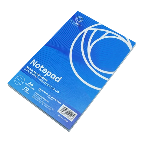 Jegyzettömb ragasztott, A6, 50lap, Bluering® vonalas