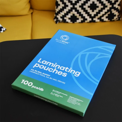 Bluering lamináló fólia fényképekhez és dokumentumokhoz, A4 80 micron