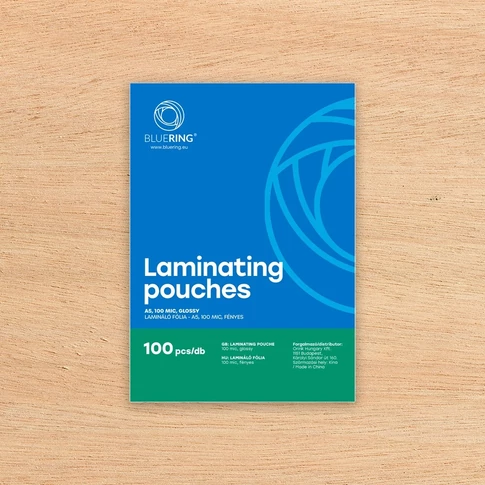 Lamináló fólia A5, 154x216mm, 100 micron 100 db/doboz, Bluering® 