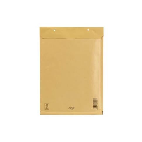 Légpárnás tasak 17/G méretben, 250×350 mm szilikonos záródással, barna Bluering csomagküldéshez