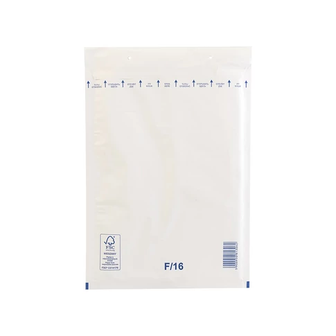 Légpárnás tasak fehér 16/F – 220×340 mm belső méret, szilikonos öntapadós záródás, csomagküldéshez