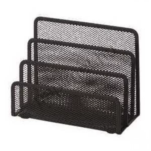 Fémhálós levélrendező Bluering – fekete – 3 rekesz – otthoni adminisztráció és tanulási anyagok rendszerezésére
