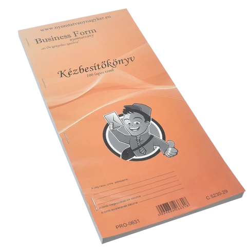 Kézbesítő könyv 100lap,os 130x297mm, C.5230-29