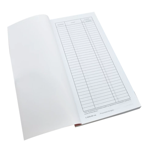 Kézbesítő könyv 100lap,os 130x297mm, C.5230-29