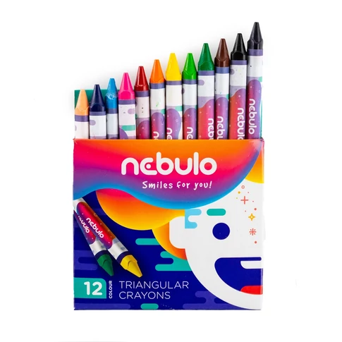 Zsírkréta háromszög 12 db -os NEBULO