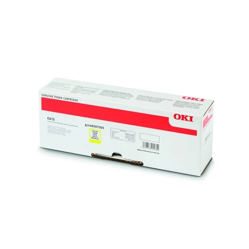 Oki C612 toner yellow ORIGINAL
