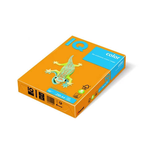 Másolópapír, színes, A4, 160g. IQ Color OR43 250ív/csomag, narancs