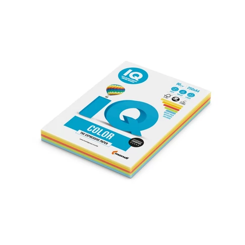 Másolópapír, színes, A4, 80g. vegyes színek IQ 4x25ív/csomag, intenzív mix, 4 féle szín