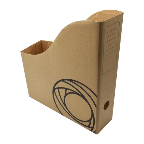 Bluering iratpapucs, 8 cm gerinccel, natúr mikrohullámú karton – A4 dokumentumtároló polcra