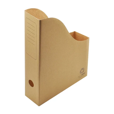 Bluering iratpapucs, 8 cm gerinccel, natúr mikrohullámú karton – A4 dokumentumtároló polcra