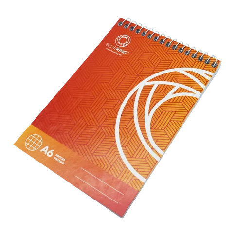 Jegyzettömb spirálozott, A6, 60 lap, Bluering, kockás