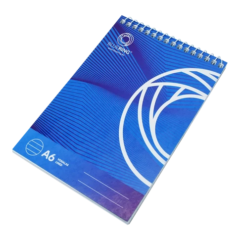 A6 méretű vonalas spirál jegyzettömb 60 lappal (70 g/m² papír) – Bluering® kis notesz teendőlistákhoz és feljegyzésekhez