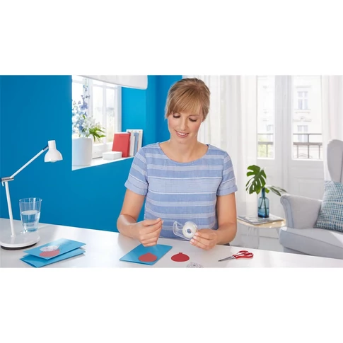 Tesa 57912 kétoldalas ragasztószalag adagolóval, 12 mm x 7,5 m, átlátszó