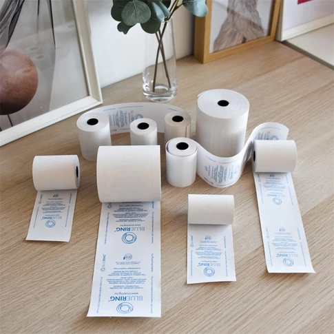 80 mm széles, 17 m hosszú, 12 mm cséve BPA-mentes hőpapírtekercs, Bluering, 10 db/csomag