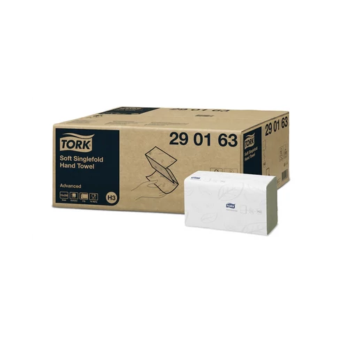 Tork Soft Singlefold H3 kéztörlő 2 rétegű Z hajtogatású 250 lap/csomag