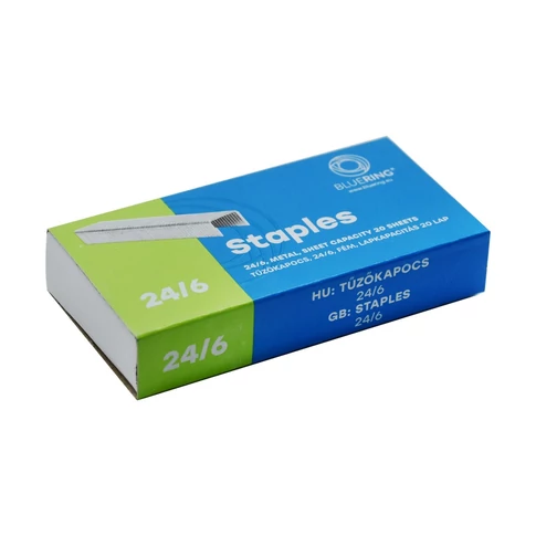 Bluering 24/6 méretű tűzőkapocs, irodai és otthoni használatra