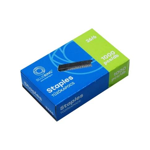 Fém tűzőkapocs 26/6 – Bluering – több lapos dokumentumok összekapcsolásához